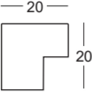 Walther cornice in legno Tarassa 45x80 cm vetro nero antiriflesso