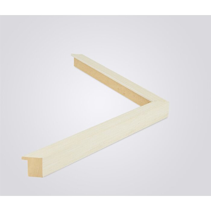 Walther Cornice in legno Madrid 10x10 cm crema vetro antiriflesso bianco