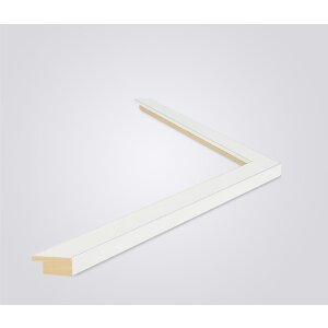 Walther Cornice in legno Bilbao con bordo argentato 27x48 cm Vetro antiriflesso bianco