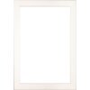 Walther Cornice in legno Bilbao con bordo argentato 50x75 cm Vetro antiriflesso bianco