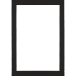 Walther Cornice in legno Bilbao con bordo argentato 25x30 cm Vetro nero antiriflesso