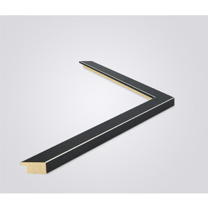 Walther cornice in legno Bilbao con bordo argento 25x35 cm vetro nero antiriflesso