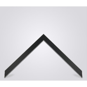Walther cornice in legno Bilbao con bordo argentato 35x100 cm vetro nero antiriflesso