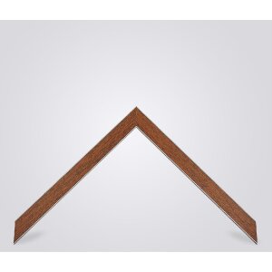 Walther Cornice in legno Bilbao con bordo argentato 40x40 cm Vetro antiriflesso marrone