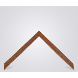 Walther cornice in legno Bilbao con bordo argentato 70x100 cm vetro antiriflesso marrone