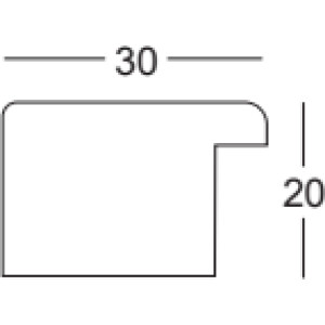 Walther Telaio in legno Rovere Cordoba Struttura Grigio 30x45 cm Vetro antiriflesso