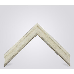 Walther Cornice in legno Vigo 20x25 cm bianca con bordo argentato vetro antiriflesso
