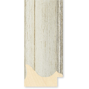 Walther Cornice in legno Vigo 25x30 cm bianca con bordo argentato vetro antiriflesso