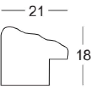Walther cornice in legno Palma bianca 50x60 cm vetro antiriflesso