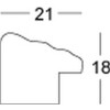 Walther Telaio in legno Palma nero 70x100 cm Vetro antiriflesso