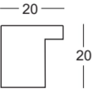 Walther Cornice in legno Malaga bianco crema 30x45 cm Vetro antiriflesso