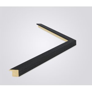 Walther Cornice in legno Malaga nero 10x10 cm Vetro...