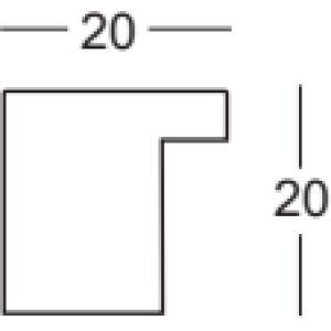 Walther Cornice in legno Malaga nero 10x10 cm Vetro antiriflesso