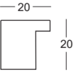 Walther Cornice in legno Malaga Grey 60x80 cm Vetro antiriflesso