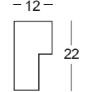 Walther Cornice in legno Siviglia antracite 61x91,5 cm vetro trasparente