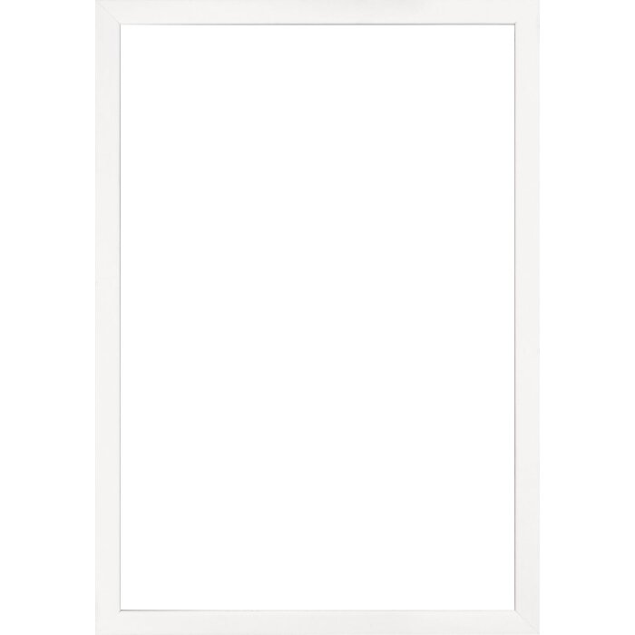 Walther Cornice in legno Valencia Vetro trasparente Bianco 50x50 cm