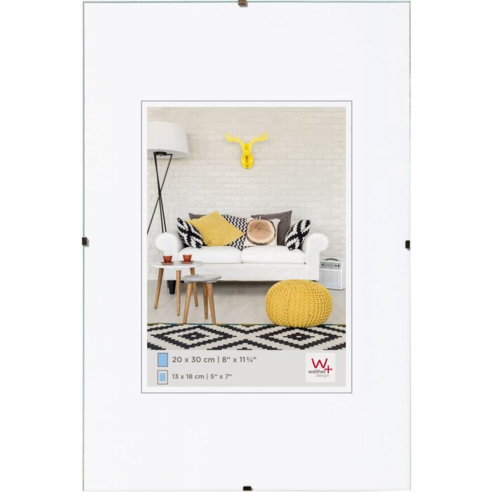 Walther Portafoto senza cornice - 20x25 cm - Vetro trasparente