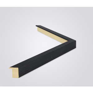 Walther Cornice in legno Madrid 13x13 cm struttura in rovere nero vetro trasparente