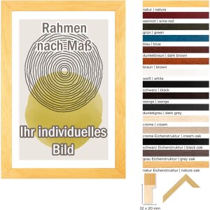 Walther Cornice in legno Madrid 35x50 cm struttura in rovere naturale vetro trasparente