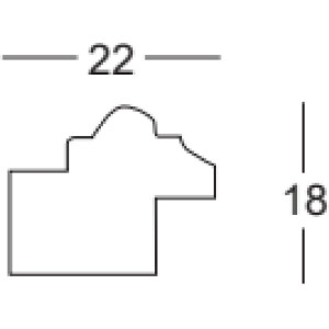 Walther Cornice barocca in legno Elks silver 18x24 cm vetro trasparente