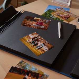 HNFD 1000 album fotografico LONA bordeaux 34,5x33 cm 168 pagine nere