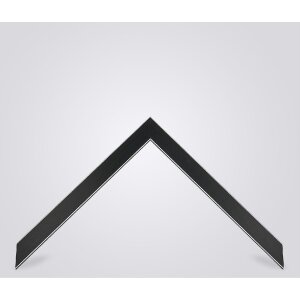 Walther Cornice in legno Bilbao con bordo argentato 18x27 cm vetro nero trasparente
