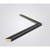 Walther Cornice in legno Bilbao con bordo argentato 60x90 cm Vetro nero trasparente