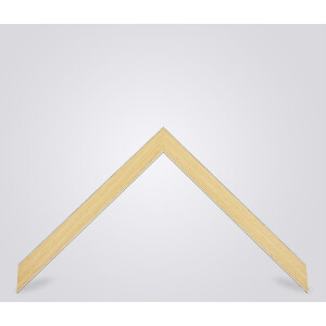 Walther Cornice in legno Bilbao con bordo argento 25x70 cm natura vetro chiaro