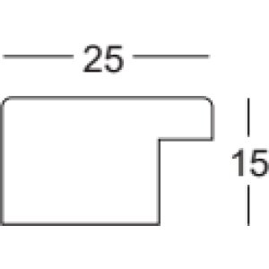 Cornice Walther in legno Bilbao con bordo argentato 10,5x14,8 cm vetro marrone trasparente