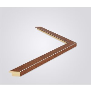 Cornice Walther in legno Bilbao con bordo argentato 24x30 cm con vetro marrone trasparente