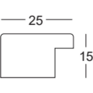 Walther Cornice di legno Bilbao con bordo dargento 25x80 cm, vetro marrone trasparente