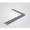 Walther Cornice in legno Bilbao con bordo argentato 20x25 cm Grigio Vetro trasparente