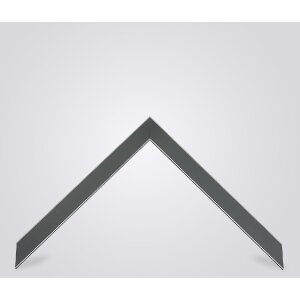 Walther Cornice in legno Bilbao con bordo argentato 24x30 cm Grigio Vetro trasparente