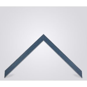 Cornice Walther in legno Bilbao con bordo argentato 20x28 cm vetro blu trasparente