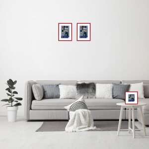 Henzo Cornice di plastica Napoli 10x15 cm rosso