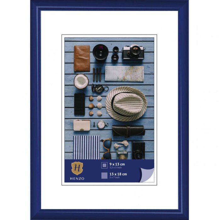 Henzo Cornice in plastica Napoli 13x18 cm blu