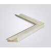 Walther Cornice in legno Vigo 27x48 cm bianco con bordo argentato vetro trasparente