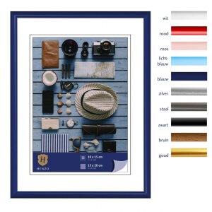 Cornice in plastica Napoli 15x20 cm blu