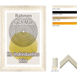 Walther Cornice in legno Vigo 42x59,4 cm nero con bordo argento vetro trasparente