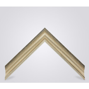 Walther Cornice in legno Vigo 70x70 cm argento con bordo argento vetro trasparente