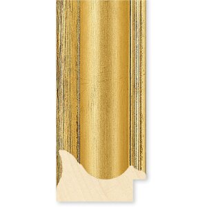 Walther Cornice in legno Vigo 45x80 cm oro con bordo argento vetro trasparente