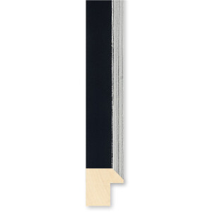 Walther cornice in legno Gijon nero 23x70 cm vetro trasparente