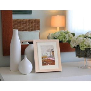 Henzo Cornice in legno Jardin White 10x15 cm con Passepartout 7x10 cm