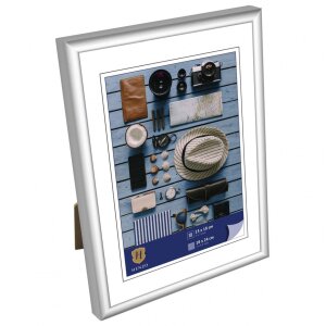 Cornice in plastica Napoli 18x24 cm argento