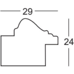 Walther cornice in legno Pamplona argento 30x45 cm vetro trasparente