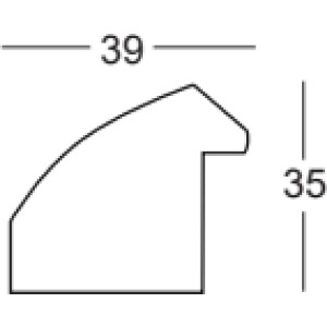 Walther Cornice in legno Almeria oro 25x60 cm vetro trasparente