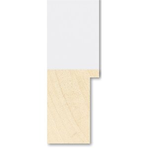 Walther cornice in legno Getafe bianco 25x70 cm vetro trasparente