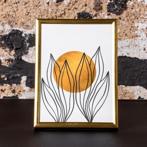 Henzo cornice in plastica Napoli 21x29,7 cm oro cornice per documenti DIN A4