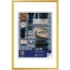 Henzo cornice in plastica Napoli 21x29,7 cm oro cornice per documenti DIN A4