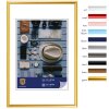 Henzo cornice in plastica Napoli 21x29,7 cm oro cornice per documenti DIN A4